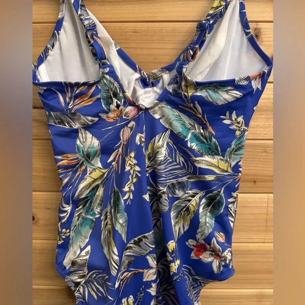 NWOT Fantasie Size 32DD Burano Underwire Plunge Tropical One Piece Swimsuit